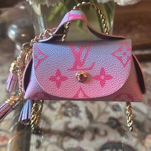 Pink and Gold Designer Mini Bag charm
